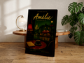 Amélie Cafe Wall Art Print | Moody Paris Coffee Shop Canvas & Poster Decor