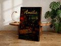Amélie Dark Academia Wall Art | Cozy Paris Cafe Canvas & Poster Print