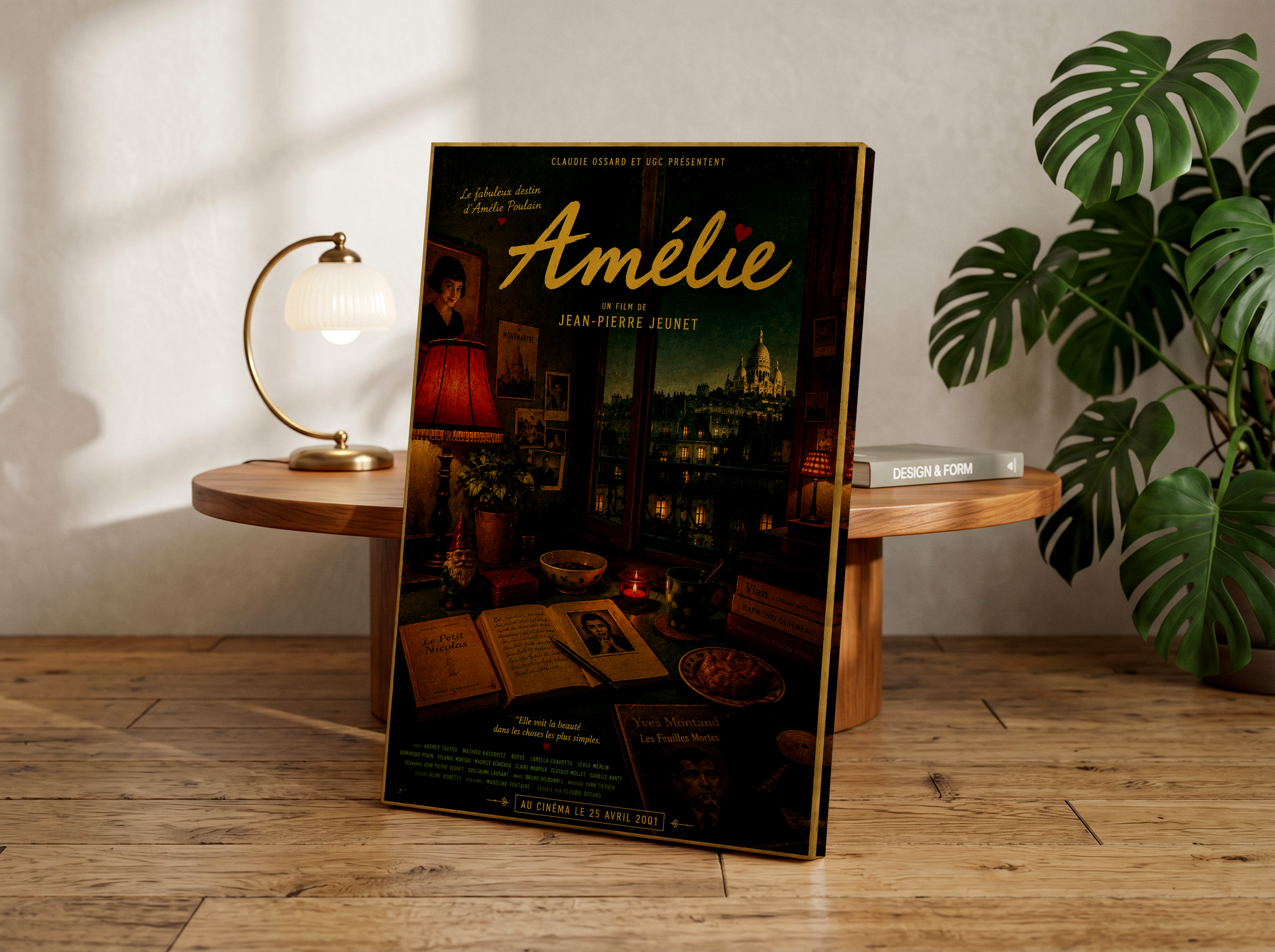Amélie Dark Academia Wall Art | Cozy Paris Cafe Canvas & Poster Print