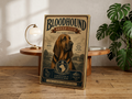 Vintage Bloodhound Breed Club Wall Art | Rustic Dog Wall Art Canvas or Poster Print