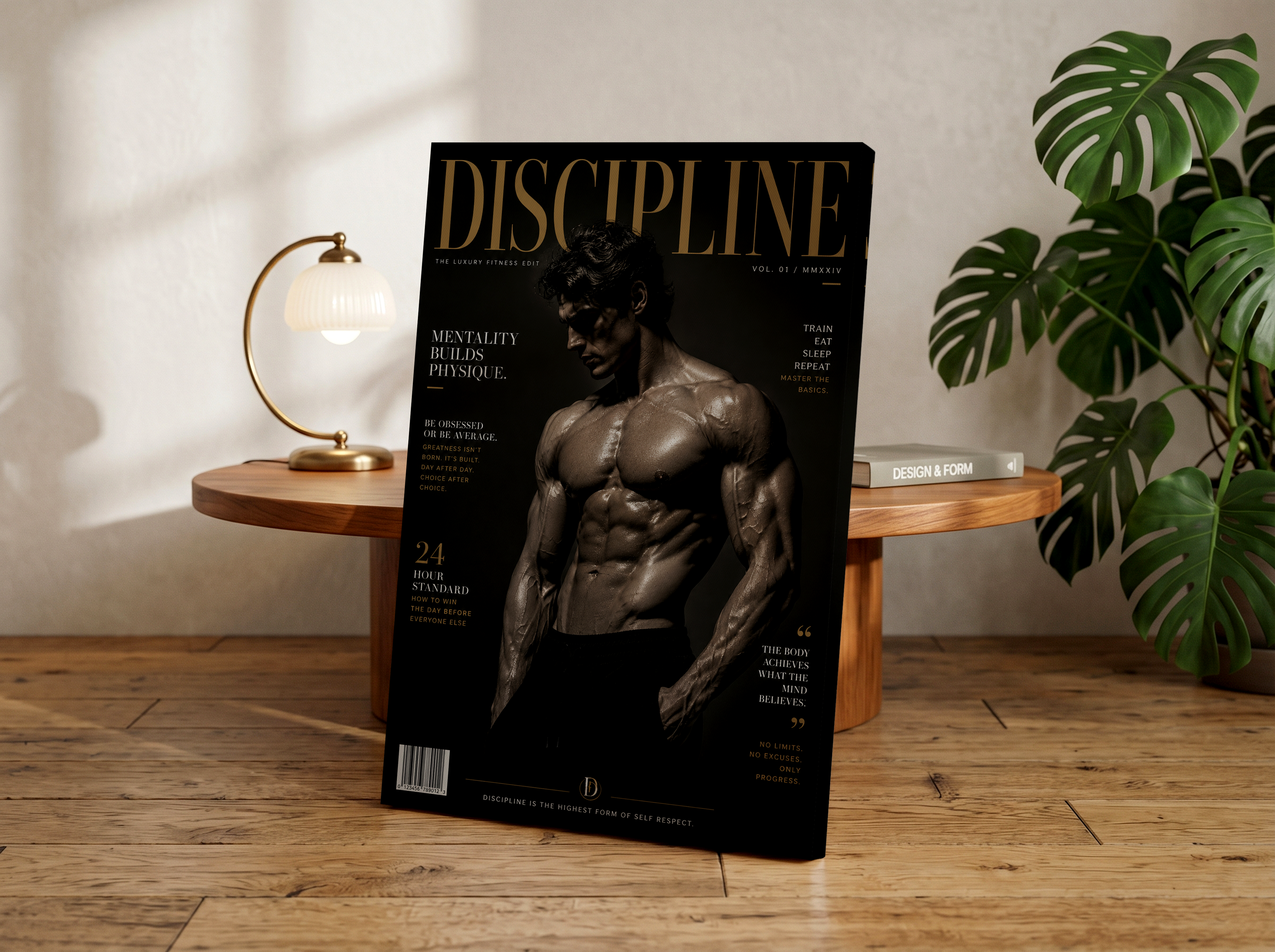 Discipline Fitness Wall Art | Luxury Motivational Gym Canvas or Poster