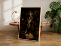 Boston Terrier Dark Academia Poster & Canvas | Gothic Dog Wall Art