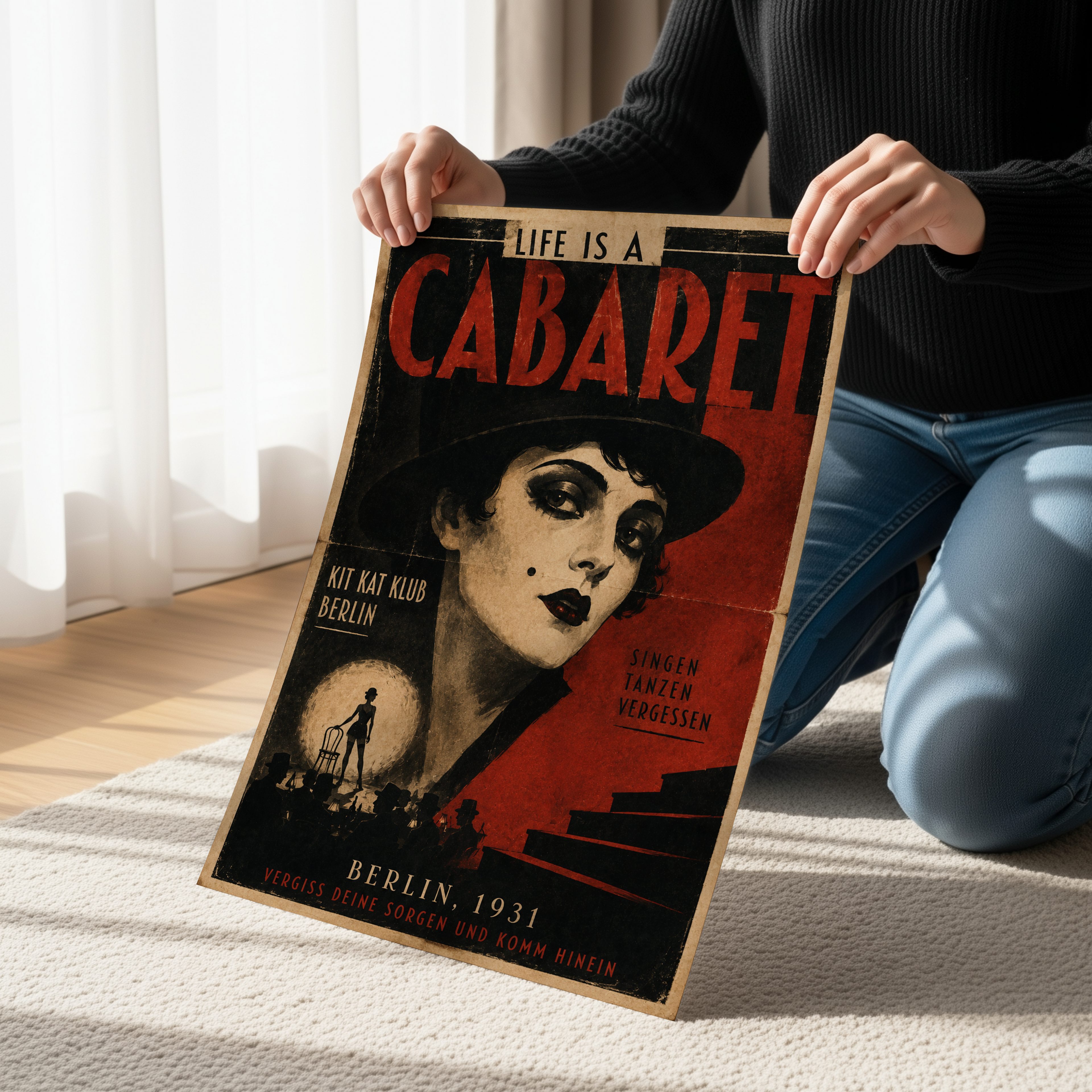 Cabaret Poster & Canvas Wall Art | Vintage Berlin 1931 Cabaret Decor