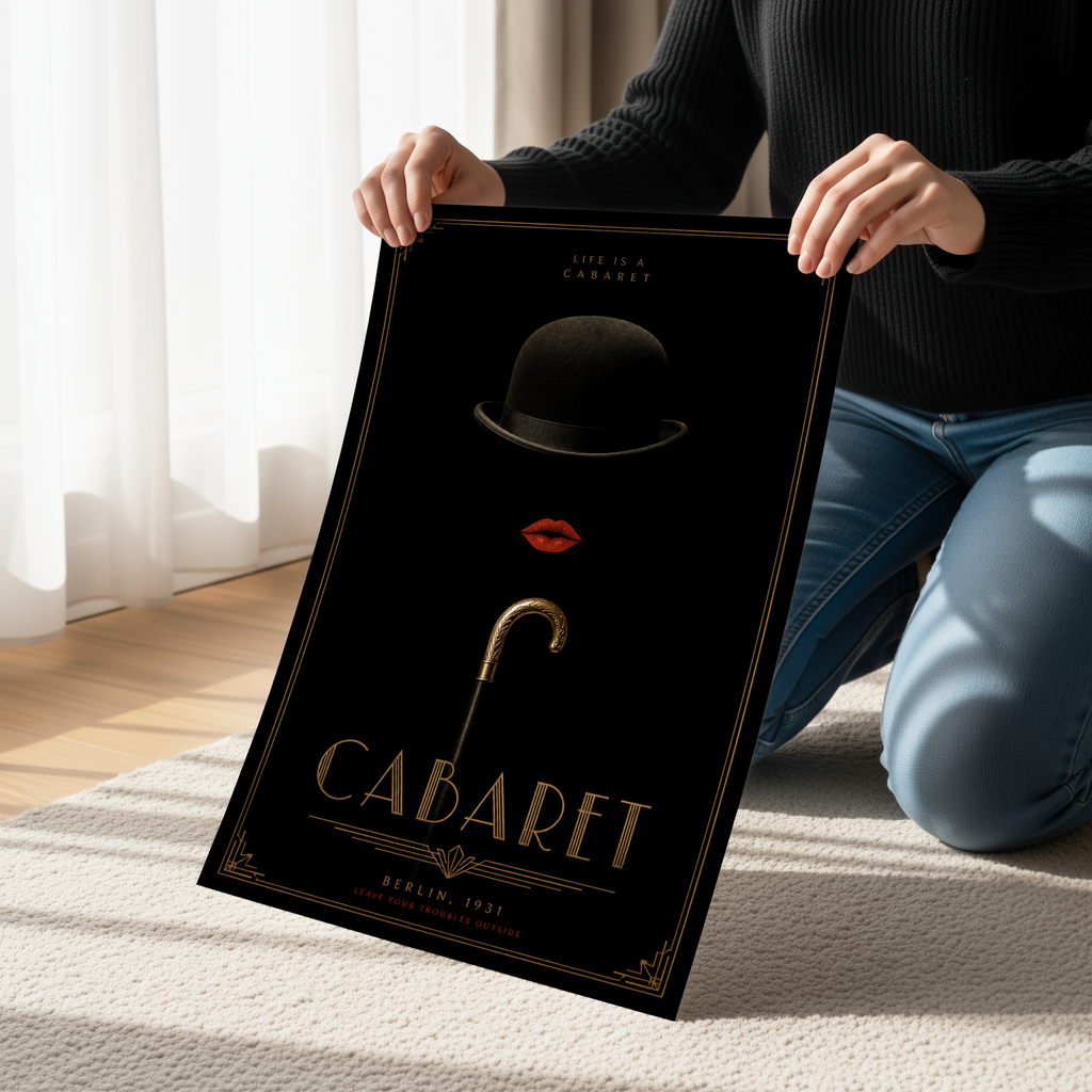 Cabaret Poster & Canvas Wall Art | Minimalist Berlin Cabaret Decor
