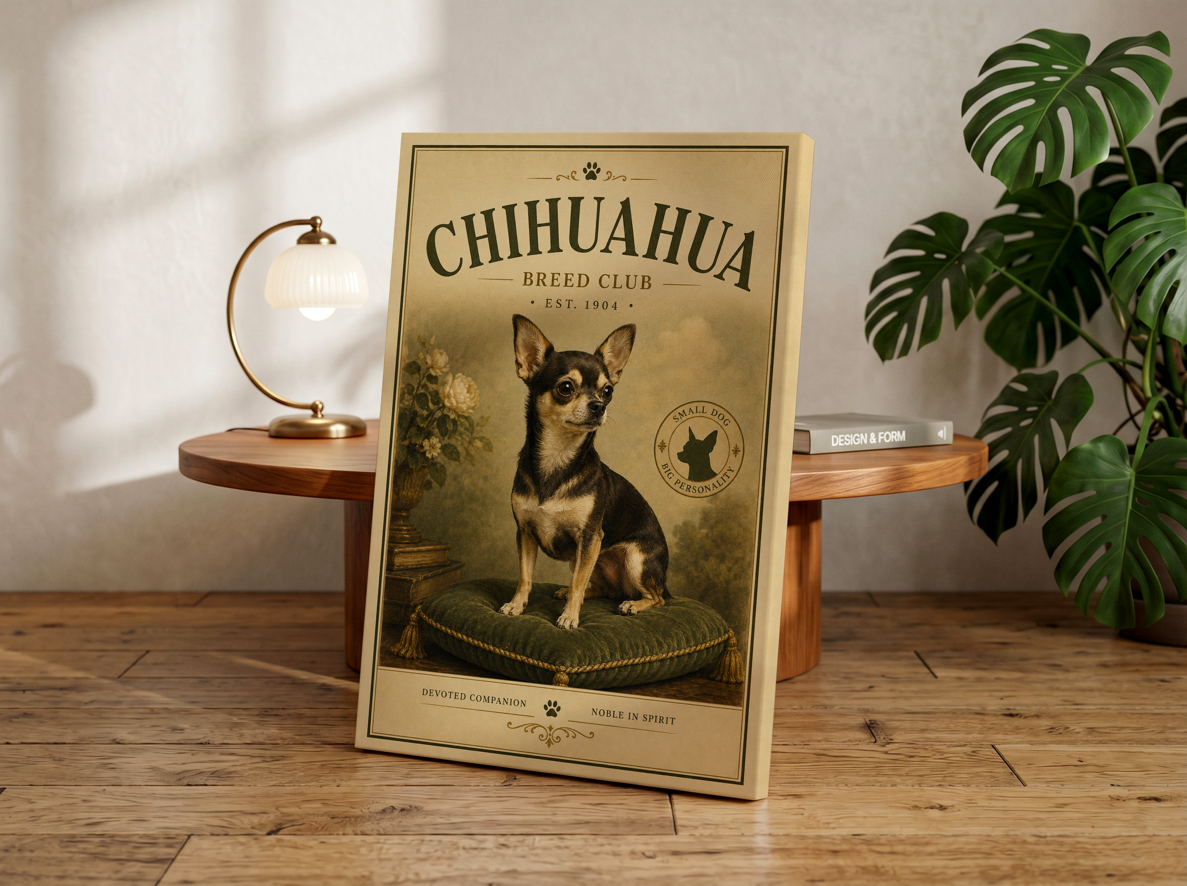 Chihuahua Poster & Canvas Wall Art | Vintage Chihuahua Breed Club Decor