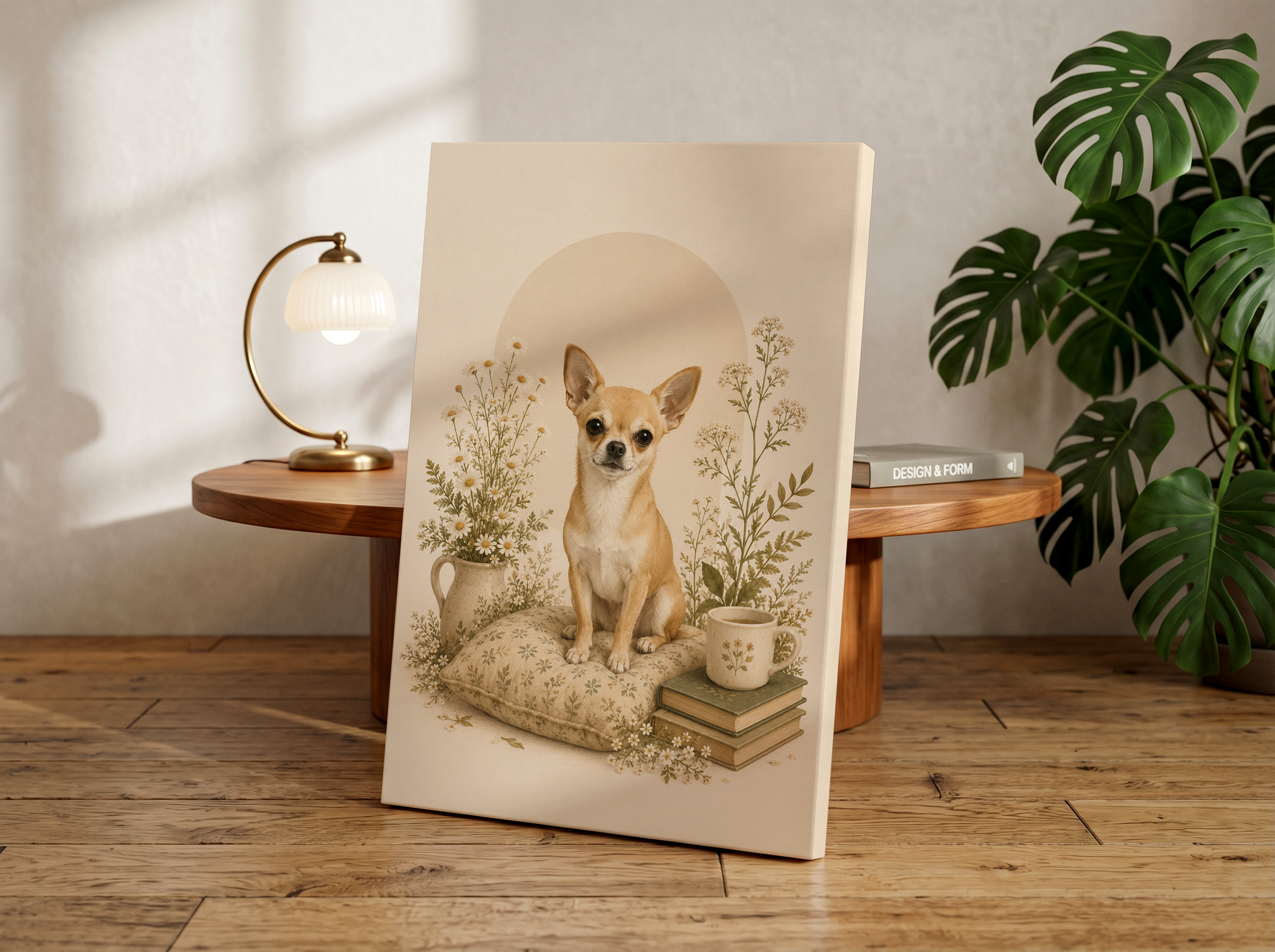 Chihuahua Poster & Canvas Wall Art | Cozy Cottagecore Chihuahua Decor