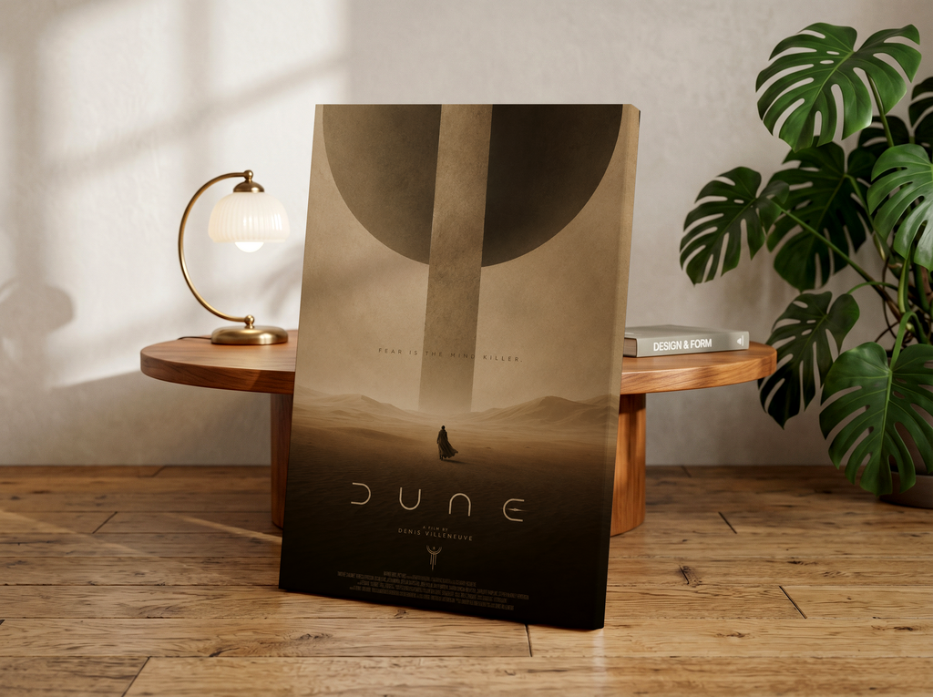 Minimalist Dune Poster or Canvas, Sci Fi Desert Wall Art, Futuristic Space Fantasy Print, Modern Cinematic Movie Decor