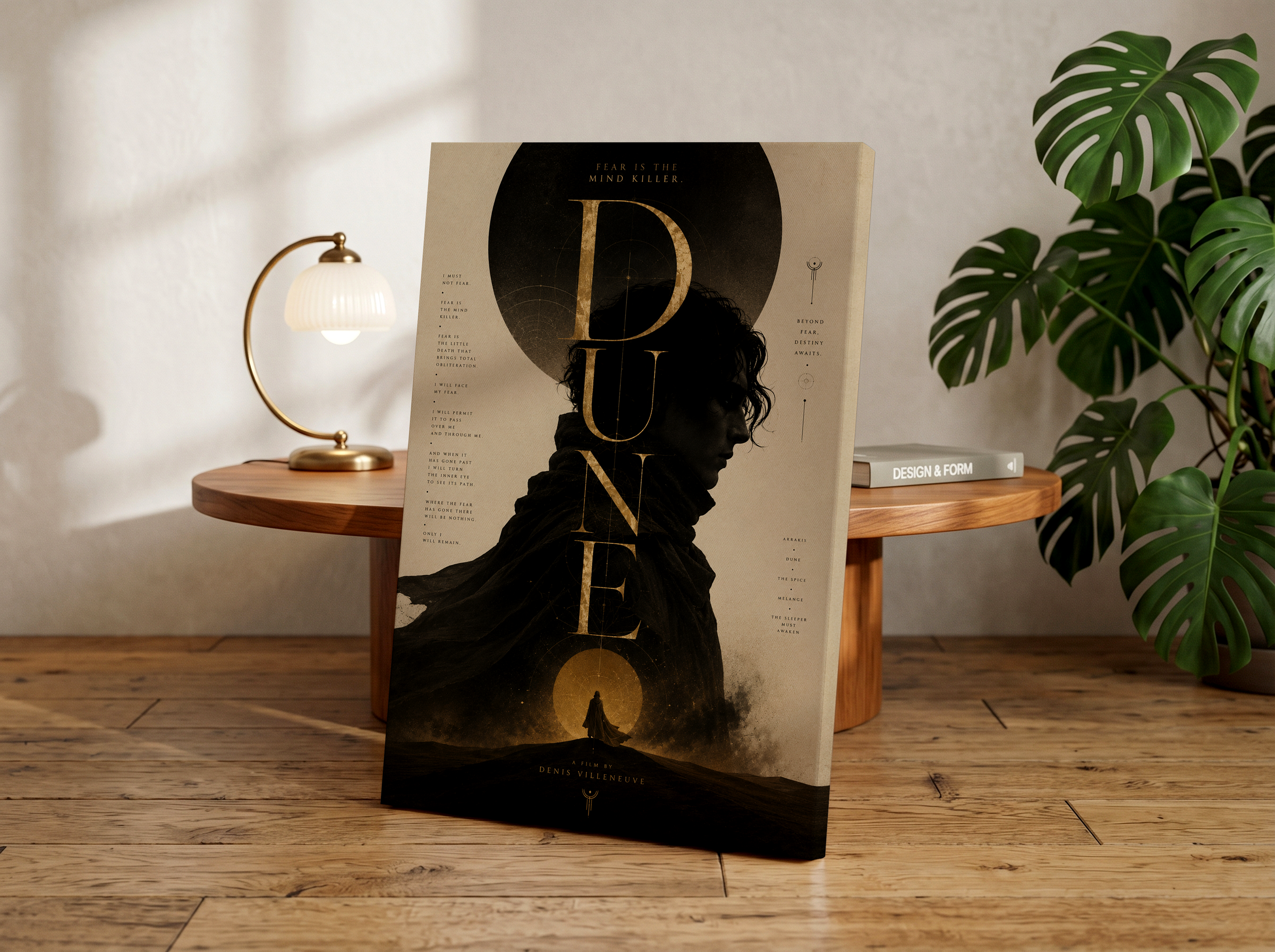 Dune Silhouette Poster or Canvas, Minimalist Sci Fi Movie Wall Art, Cinematic Desert Fantasy Print, Modern Futuristic Decor