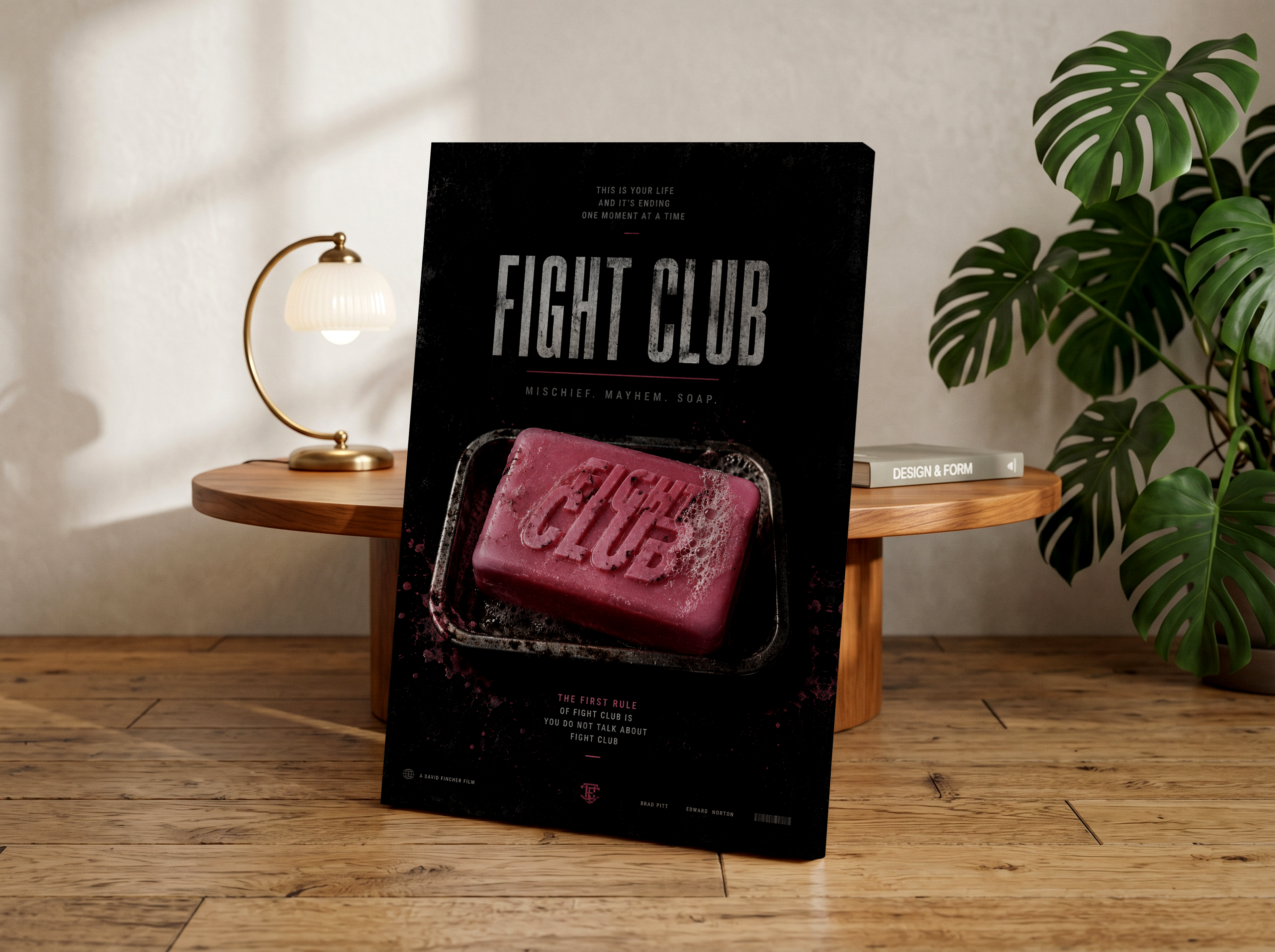 Fight Club Poster or Canvas, Soap Movie Wall Art, Dark Grunge Film Print, Underground Cinema Decor, Neo Noir Artwork