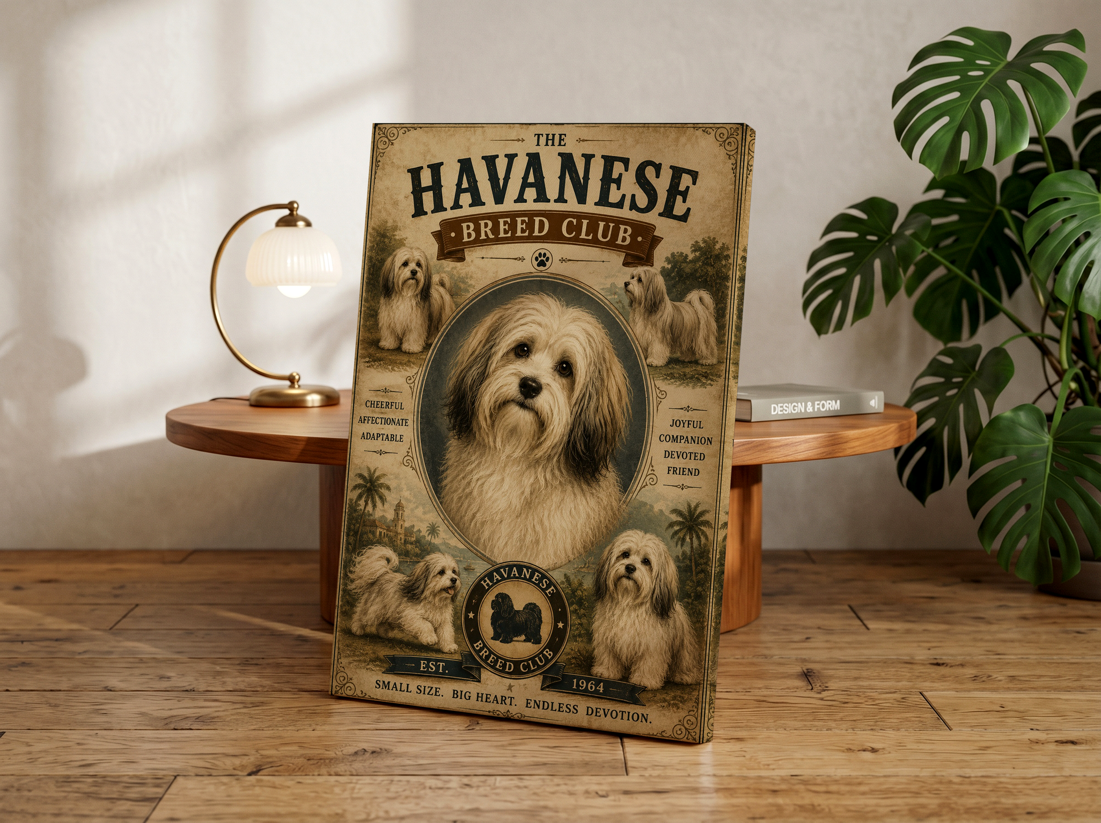 Havanese Poster or Canvas, Vintage Dog Breed Club Wall Art, Retro Havanese Print, Antique Pet Decor, Classic Breed Illustration Artwork