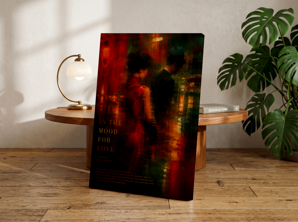 In the Mood for Love Poster or Canvas, Wong Kar Wai Inspired Wall Art, Neo Noir Film Print, Cinematic Romance Decor, Moody Movie Artwork