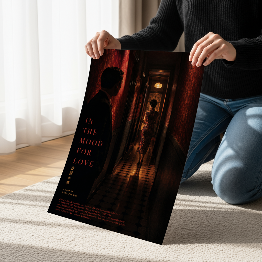 In the Mood for Love Poster or Canvas, Wong Kar Wai Inspired Hallway Scene Print, Romantic Neo Noir Movie Wall Art, Cinematic Decor