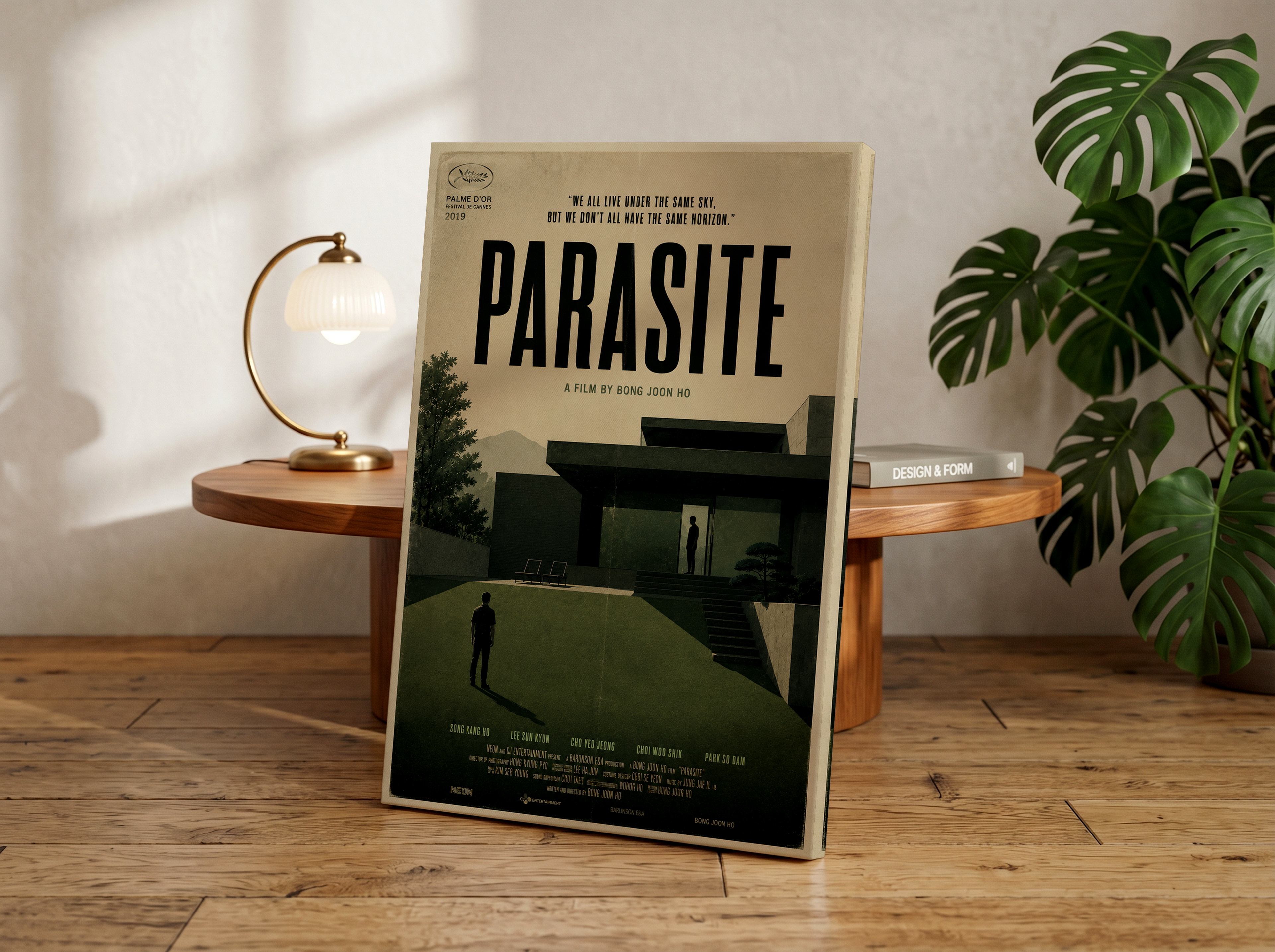 Parasite Poster or Canvas, Vintage Korean Movie Wall Art, Bong Joon-ho Film Print, Minimalist Cinema Decor