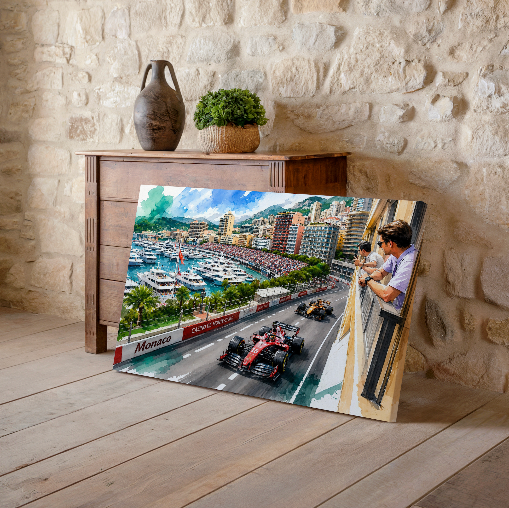 Monaco Grand Prix Poster, Formula Racing Wall Art, Monte Carlo Race Print, Luxury Motorsport Decor, F1 Inspired Artwork, Watercolor Monaco Canvas