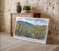 America the Beautiful Wall Art, America 250 Wildflower Landscape Print, 250th Anniversary Americana Decor, Patriotic Meadow Watercolor, Semiquincentennial Art