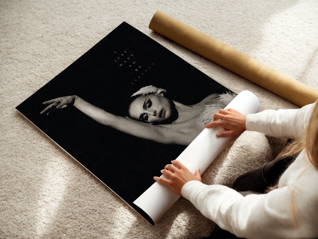 Black Swan Inspired Poster | “I Just Want to Be Perfect” Ballet Art