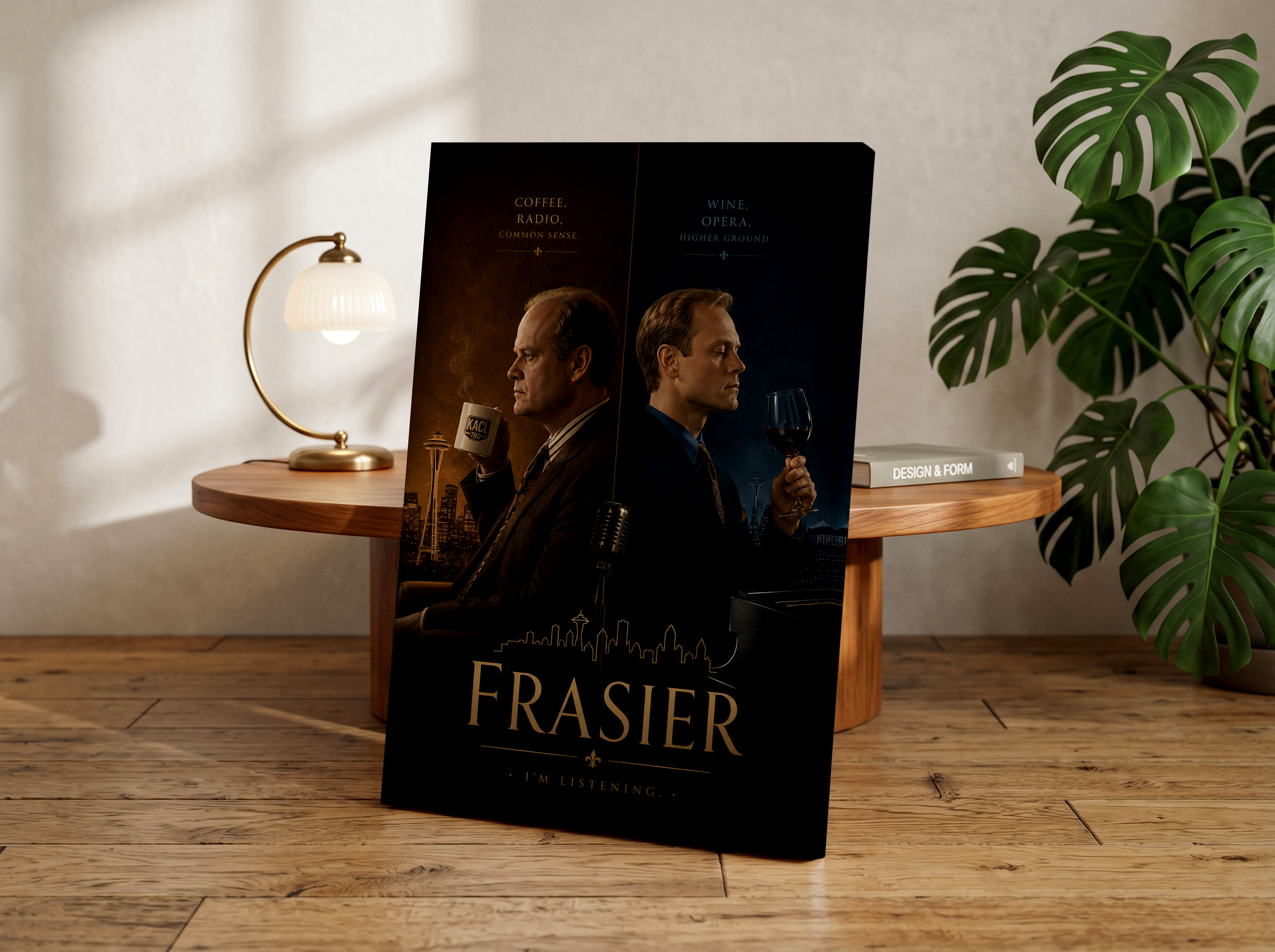 Frasier TV Show Poster | Frasier & Niles Seattle Wall Art Canvas Print