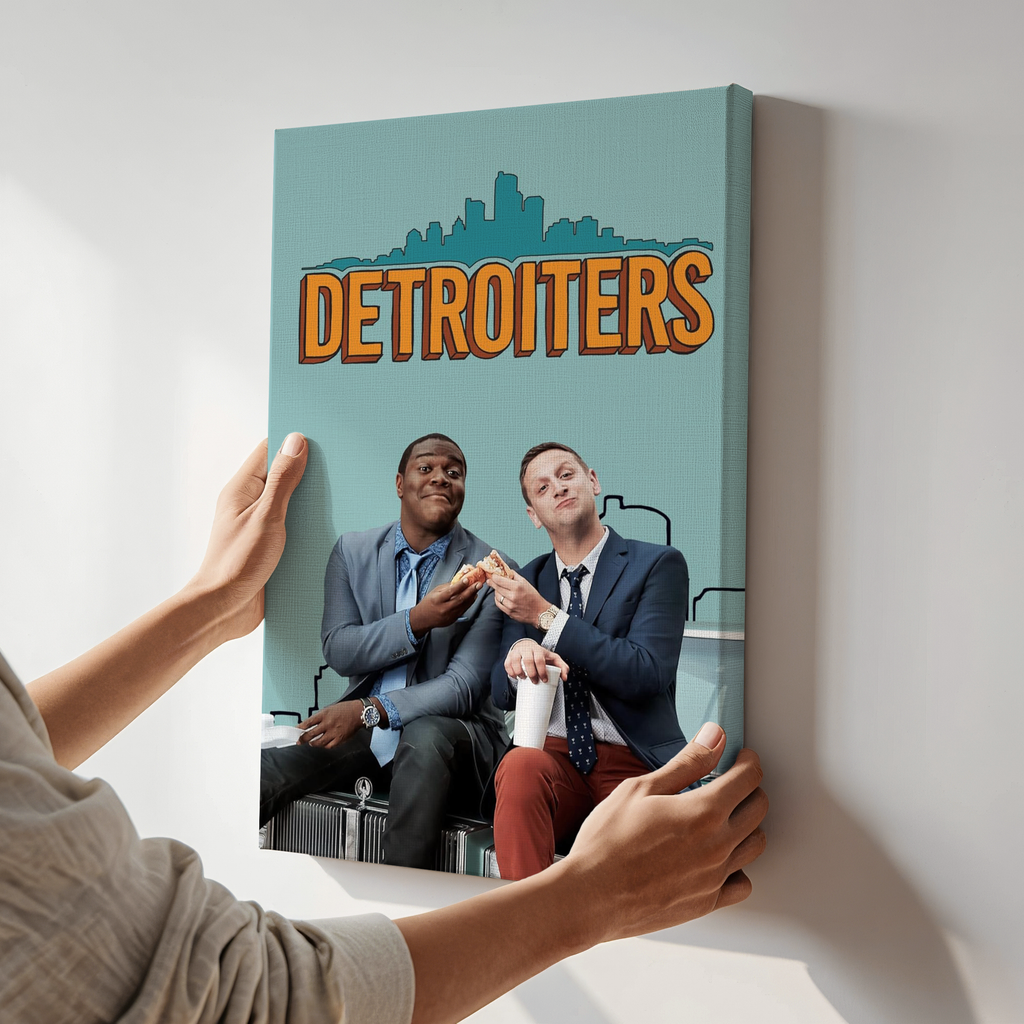 Detroiters Poster & Canvas Wall Art | Tim Robinson Comedy TV Show Print | Retro Detroit Sitcom Decor