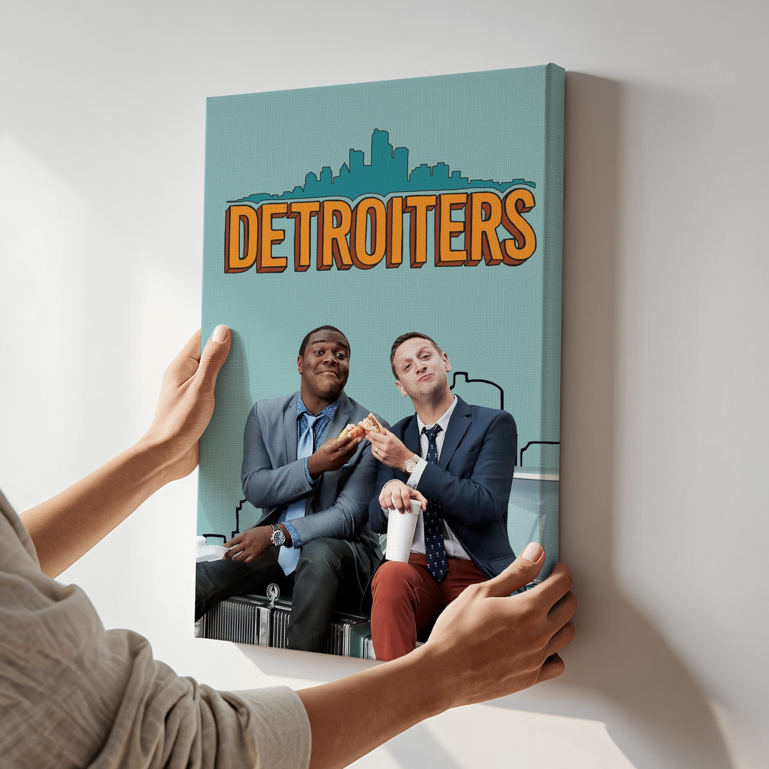 Detroiters Poster & Canvas Wall Art | Tim Robinson Comedy TV Show Print | Retro Detroit Sitcom Decor