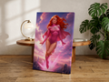 Atom Eve Poster, Invincible Superhero Wall Art, Comic Book Hero Canvas Print, Pink Superhero Artwork, Powerful Female Hero Decor