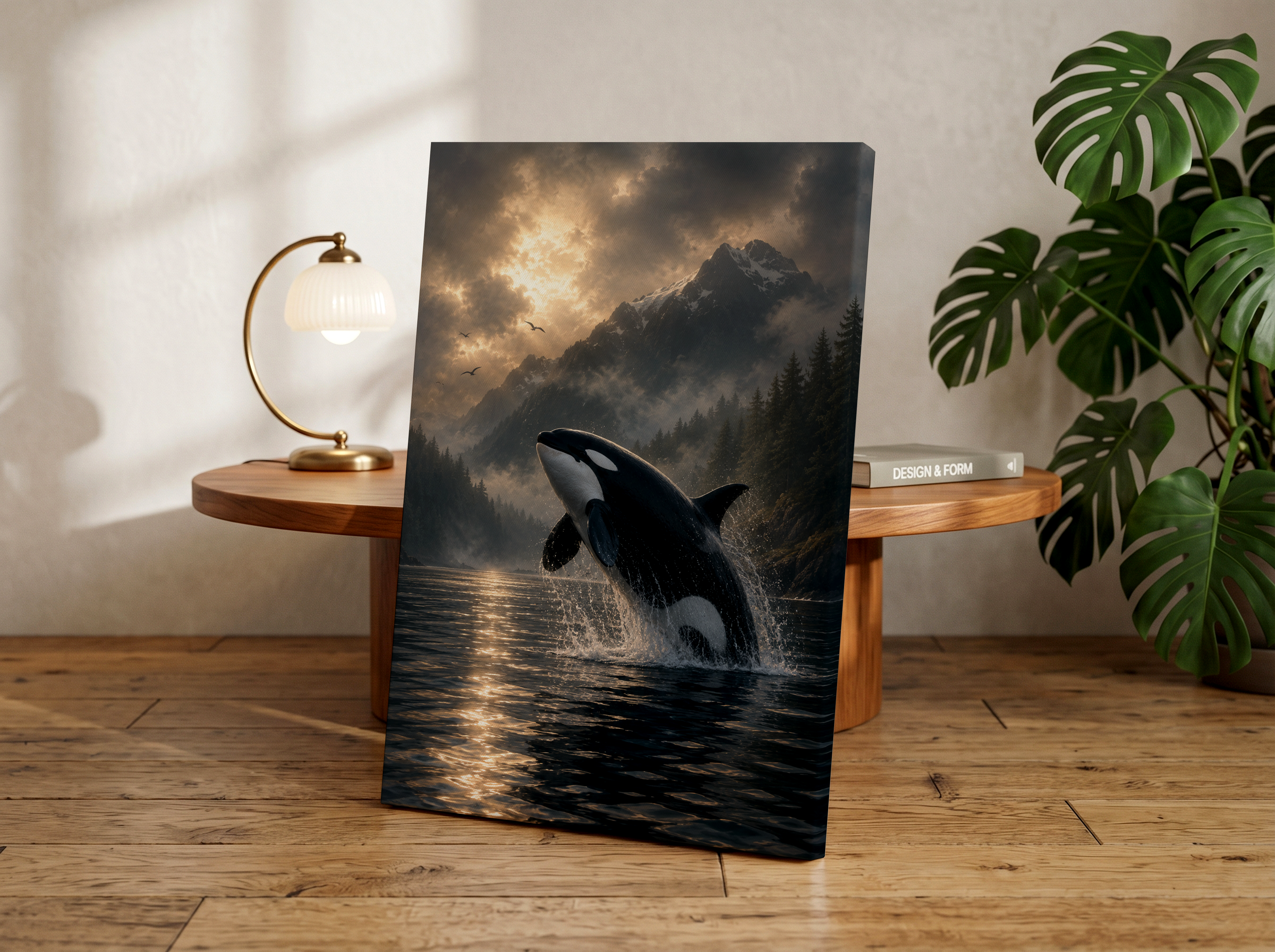 Orca Whale Wall Art Canvas Print | Majestic Killer Whale Ocean Wildlife Poster