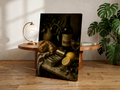 Sardine Tin Still Life Wall Art, Mediterranean Kitchen Decor, Dutch Master Inspired Food Painting, Rustic Coastal Kitchen Print, Wine and Bread Artwork