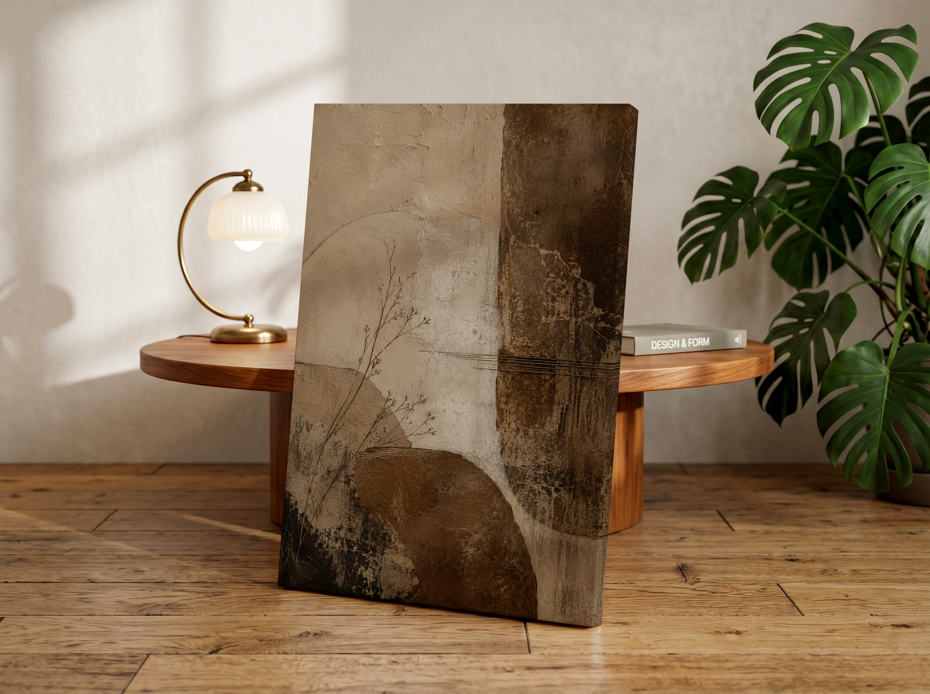 Wabi Sabi Abstract Wall Art | Minimalist Neutral Textured Canvas Print