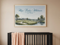 Personalized Golf Nursery Wall Art | Custom Baby Name Country Club Print