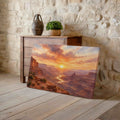 Desert Canyon Sunset Watercolor Print | Southwestern Landscape Wall Art
