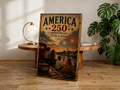 America 250th Anniversary Poster, 1776 2026 Patriotic Wall Art, America 250 Decor, Semiquincentennial Print, Fourth of July Americana Artwork