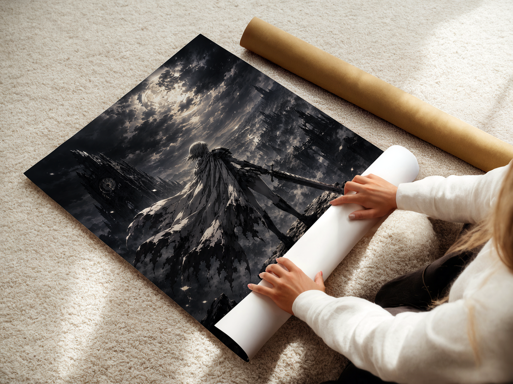 Claymore Dark Fantasy Anime Poster | Gothic Warrior Manga Wall Art Print