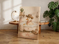 Cowboy Duck Bathtub Print, Western Nursery Wall Art, Farmhouse Kids Bathroom Decor