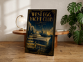 West Egg Yacht Club Poster, Gatsby Inspired Wall Art, Art Deco Travel Poster, Speakeasy Decor, Roaring Twenties Champagne Yacht Print