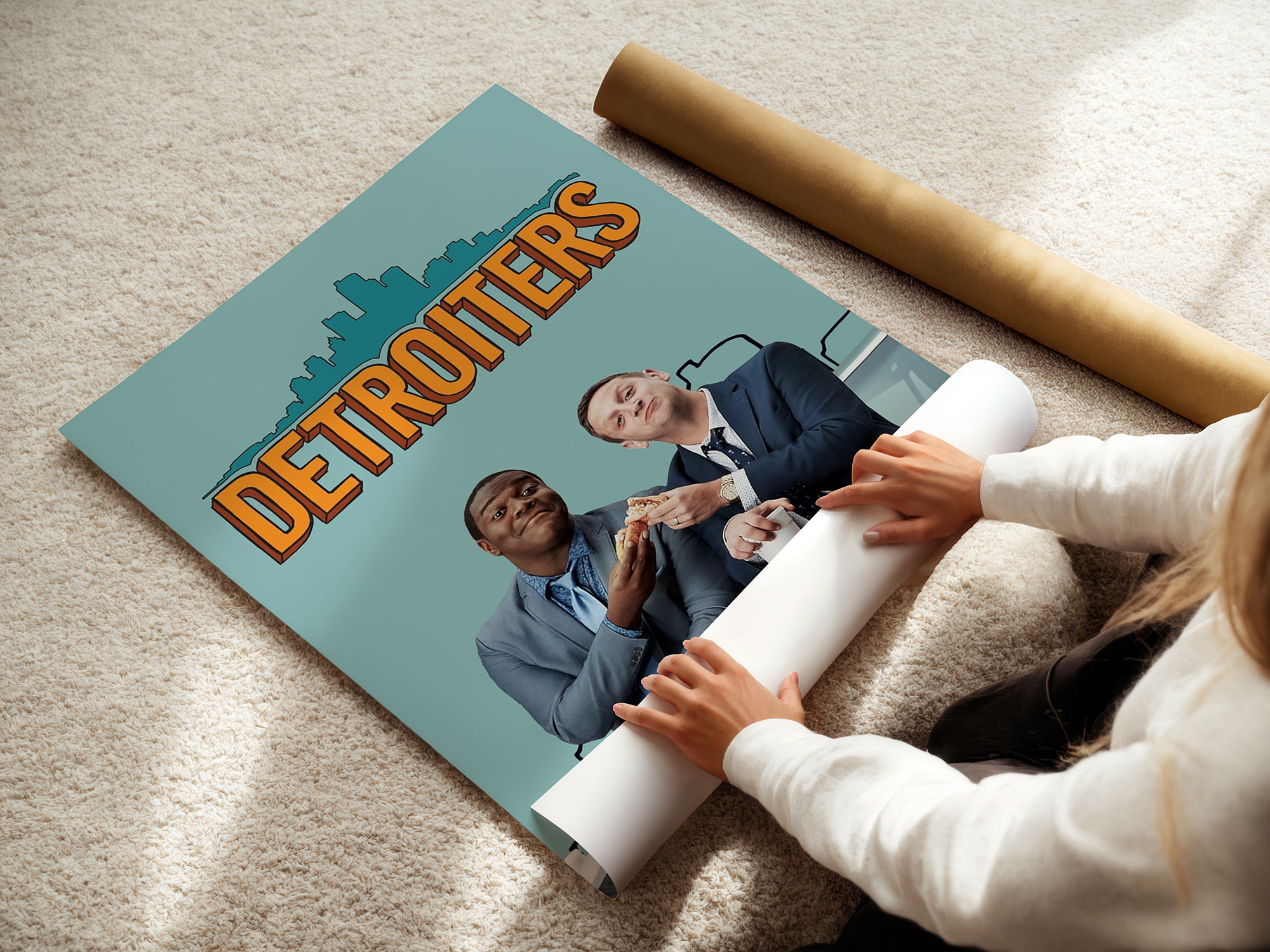 Detroiters Poster & Canvas Wall Art | Tim Robinson Comedy TV Show Print | Retro Detroit Sitcom Decor