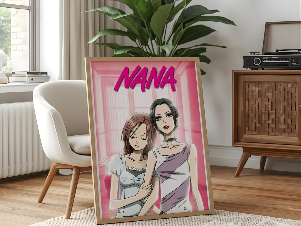 NANA Anime Poster | Y2K Manga Wall Art | Pink Retro Anime Print
