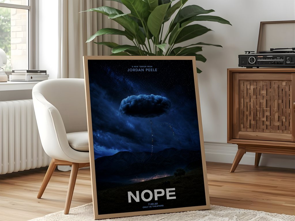 Nope Inspired Horror Poster | Sci-Fi Thriller Movie Wall Art