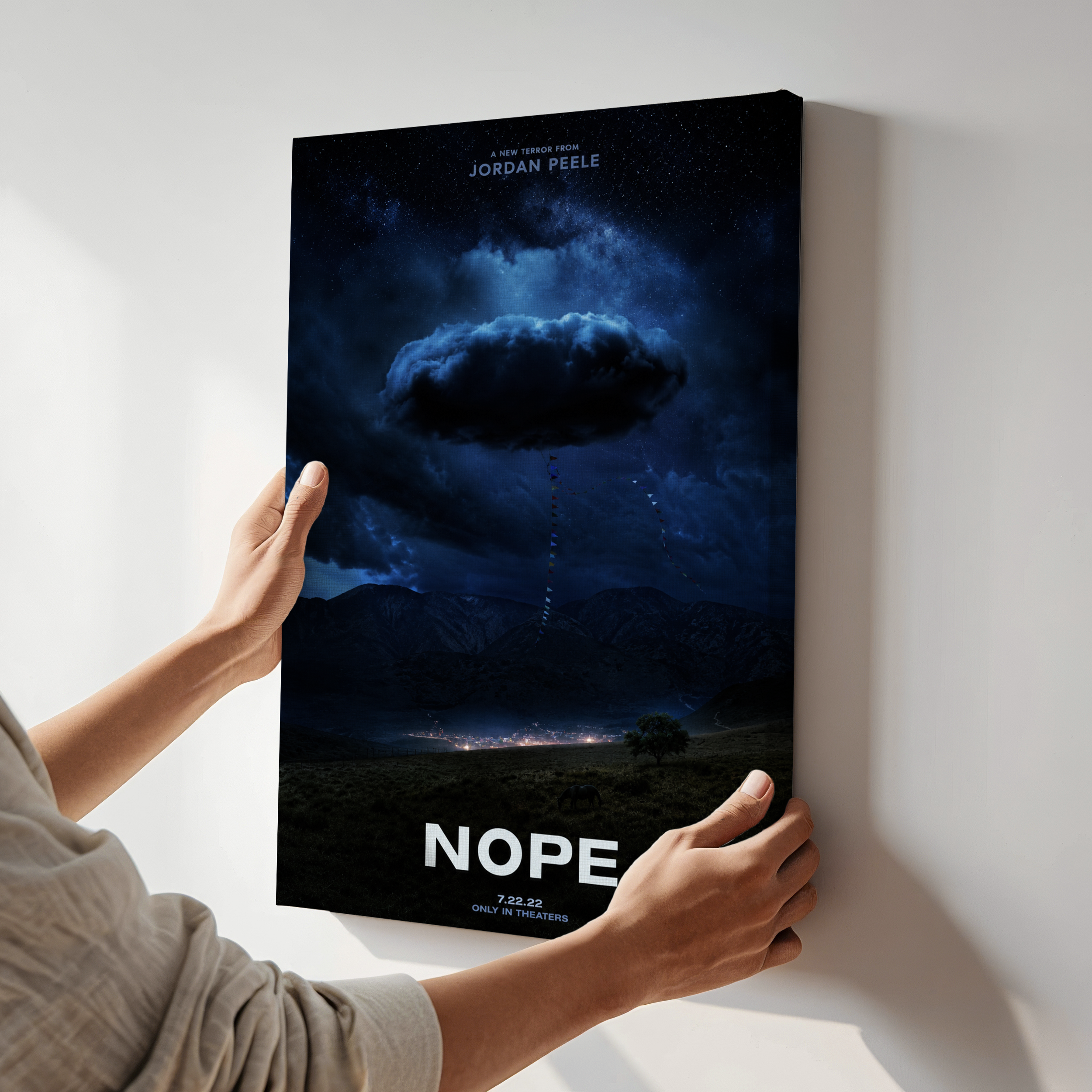 Nope Inspired Horror Poster | Sci-Fi Thriller Movie Wall Art