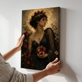 Persephone Goddess Wall Art | Dark Feminine Mythology Canvas Print