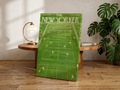 Vintage Tennis Wall Art Print | Retro Green New Yorker Inspired Sports Poster