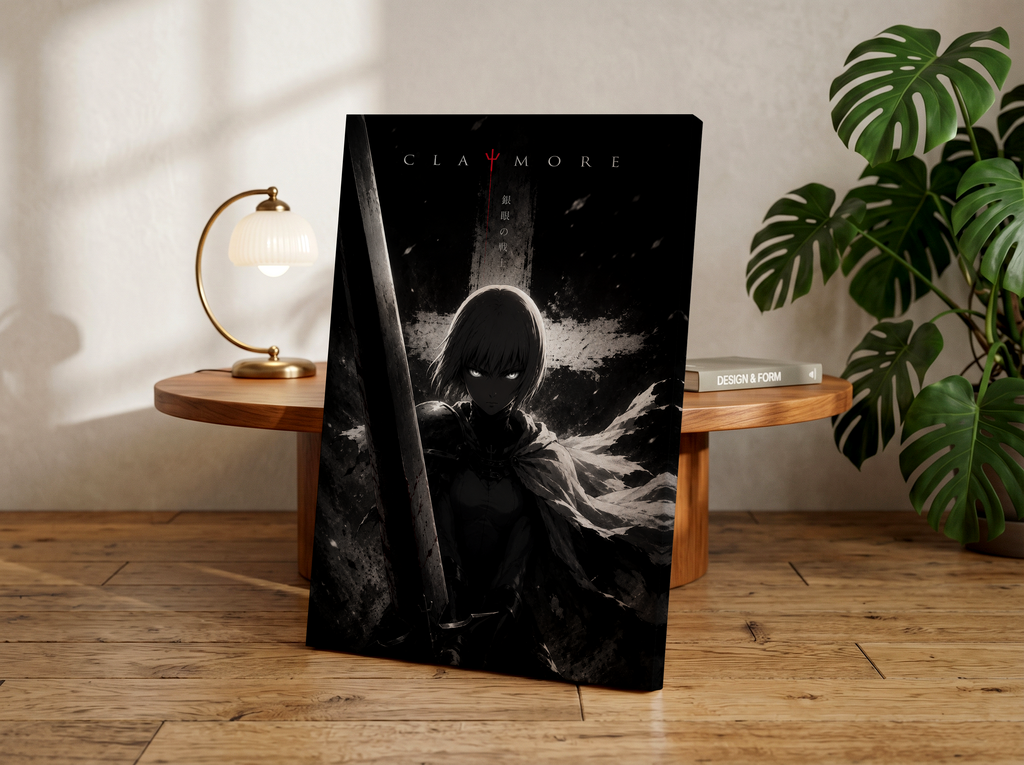 Claymore Anime Poster | Dark Fantasy Manga Wall Art Canvas Print