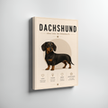 Minimalist Dachshund Poster or Canvas, Modern Wiener Dog Wall Art, Neutral Sausage Dog Print, Scandinavian Pet Portrait Decor