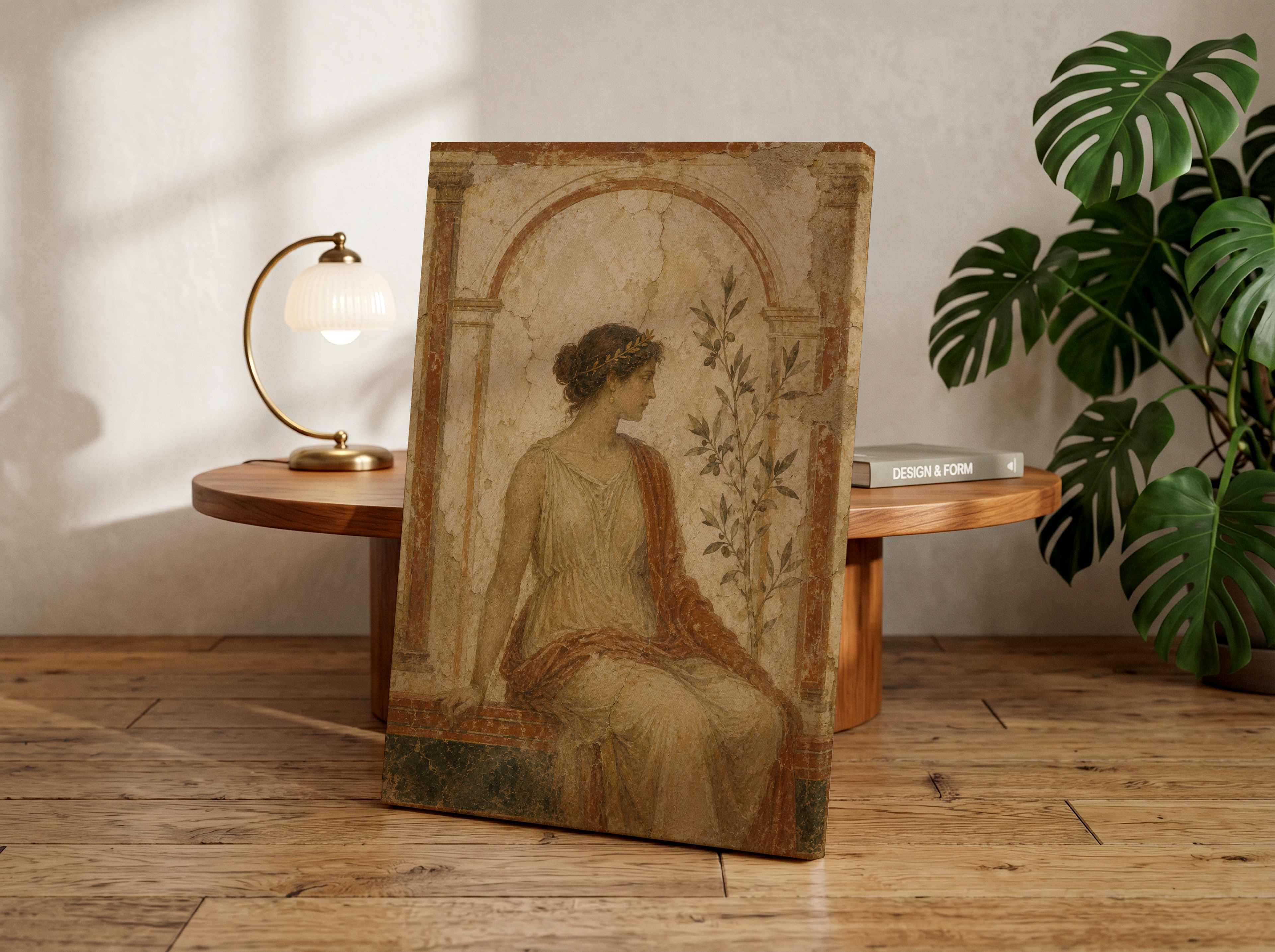 Ancient Roman Fresco Print | Minimal Classical Wall Art Canvas