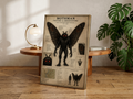 Mothman Anatomy Poster | Vintage Cryptid Field Guide | Mothman Wall Art | Point Pleasant West Virginia Print | Paranormal Science Chart